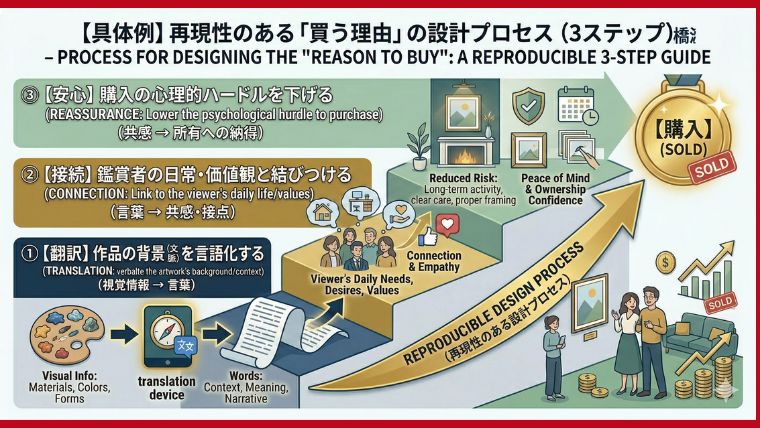 再現性のある買う理由の設計プロセス（3ステップ）