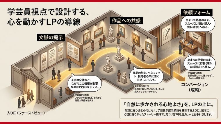 学芸員視点で設計する心を動かすLPの導線