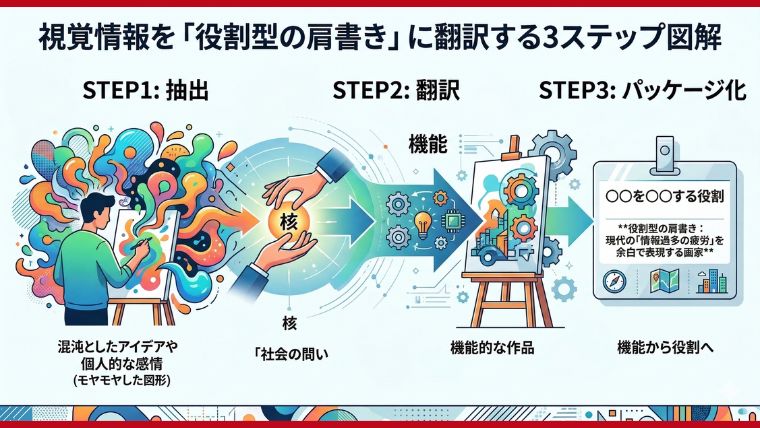 視覚情報を「役割型の肩書き」に翻訳する3ステップ図解 視覚情報の構造