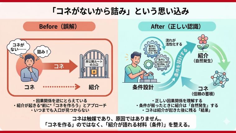 「コネは『作るもの』ではなく、『残るもの』